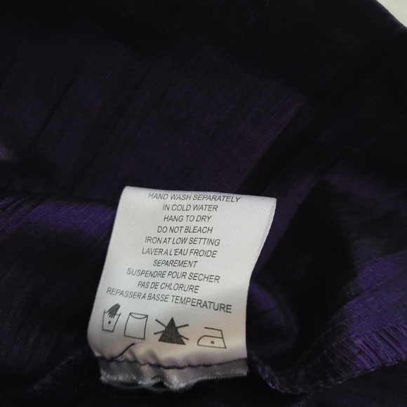 Medium Cleo Petite Blouse in Metallic Purple - Picture 7 of 7